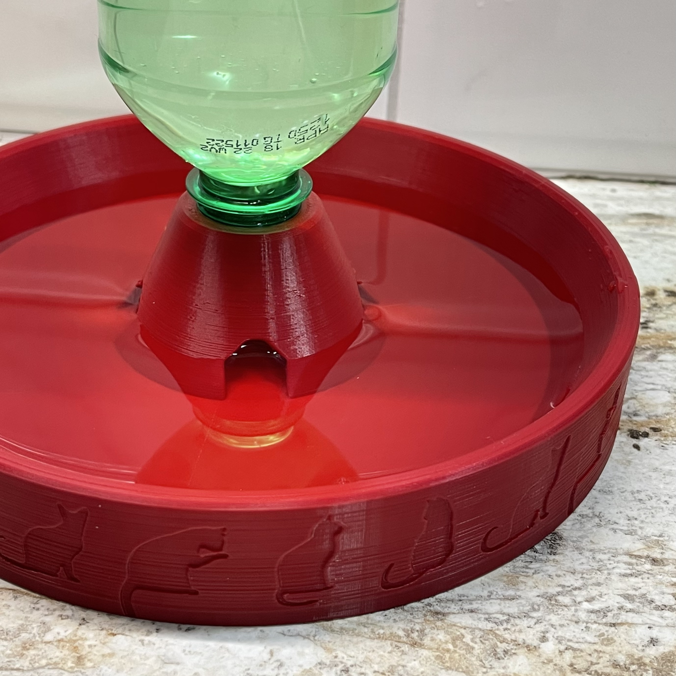 Pet Şişeli Kedi Su Kabı baskı görseli 5