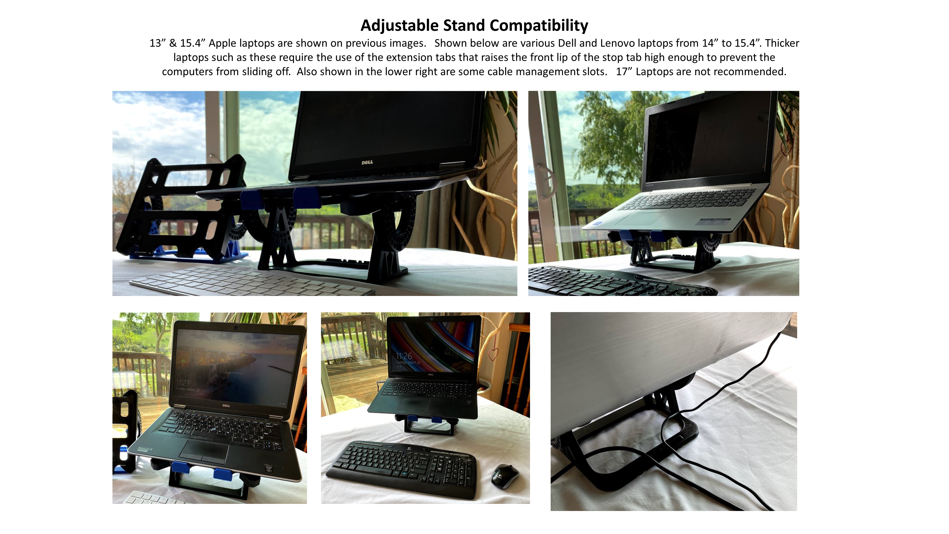 Ayarlanabilir Laptop, Tablet ve Doküman Standı baskı görseli 4
