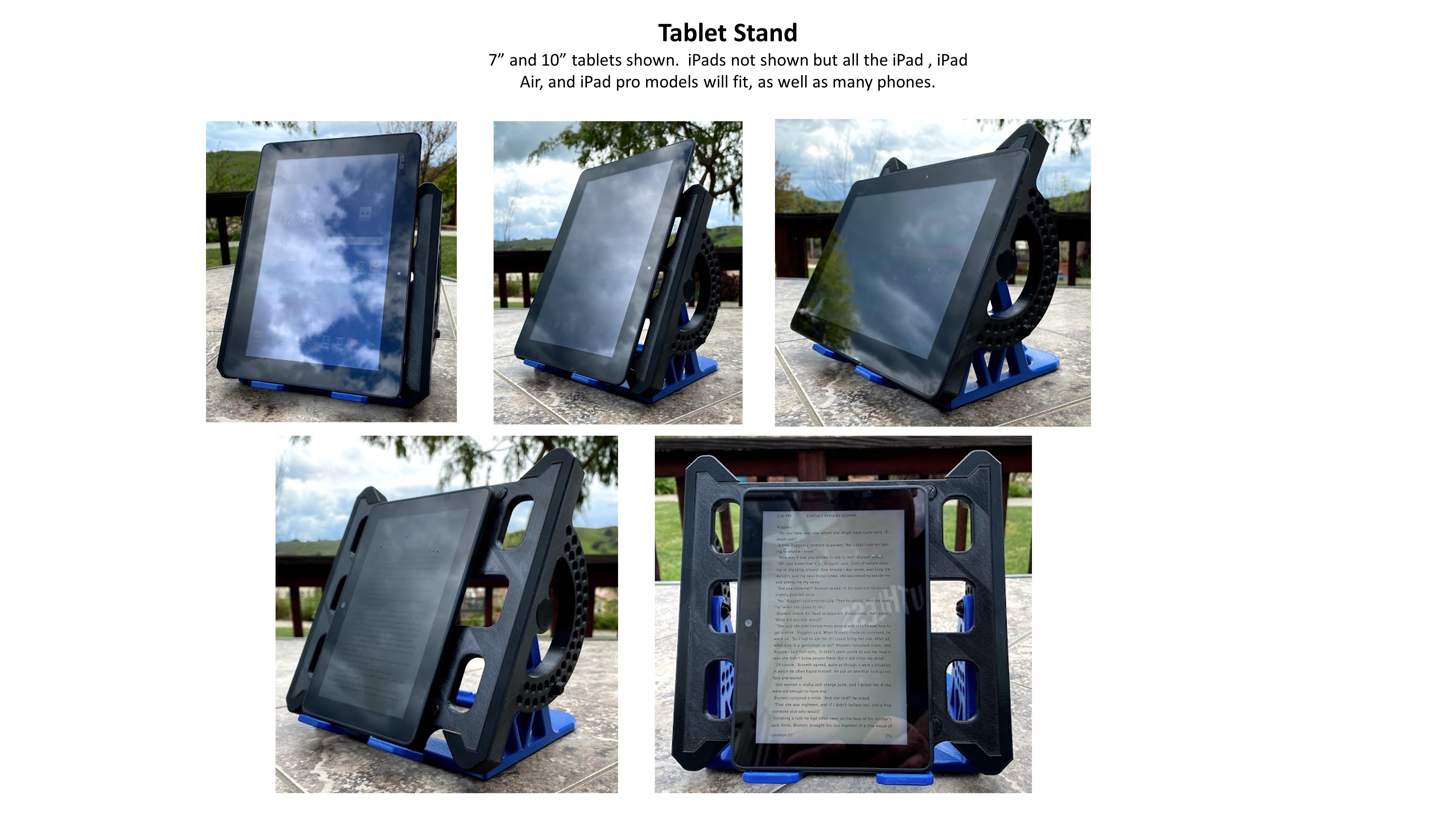Ayarlanabilir Laptop, Tablet ve Doküman Standı baskı görseli 5
